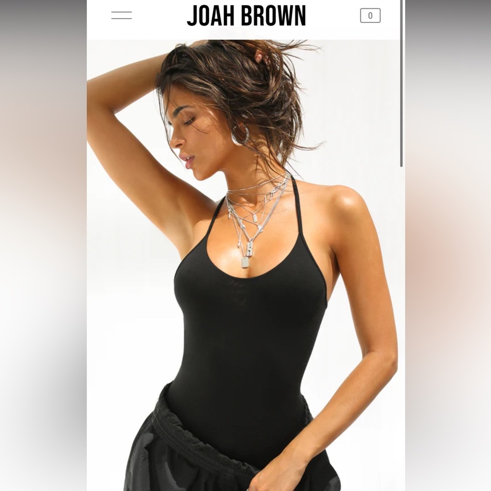 JOAH BROWN open t-back cami